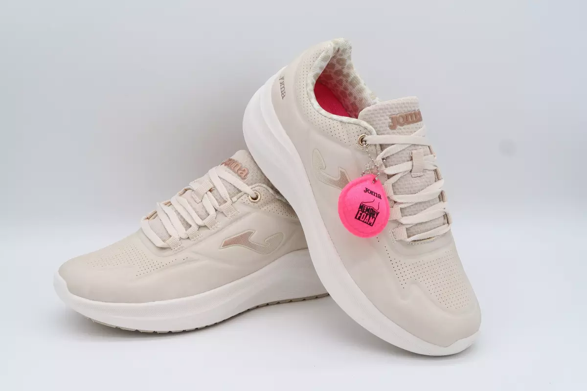 Zapatilla deportiva beige con plantilla de memoria 48 