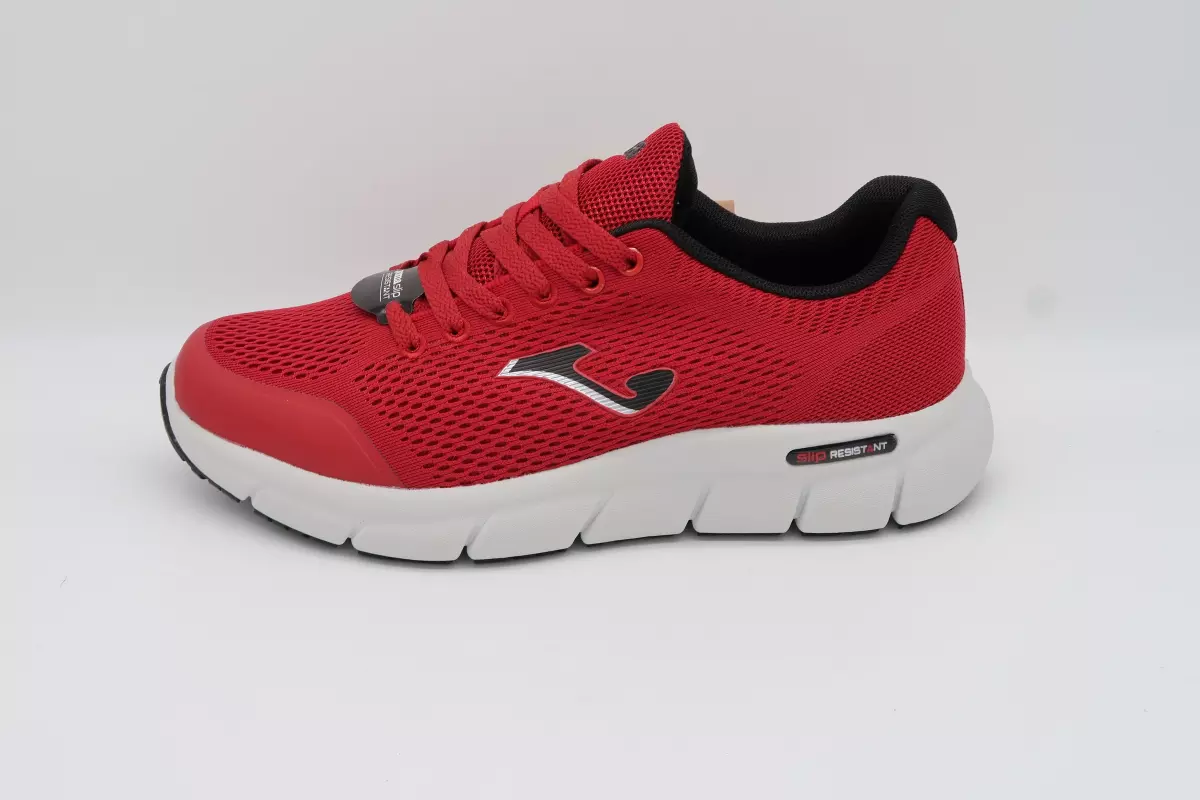 Zapatilla deportiva caballero de cordón roja 50 